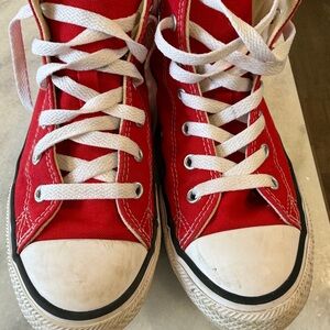 Unisex Converse Kids Red High-Top Sneakers, sz 3